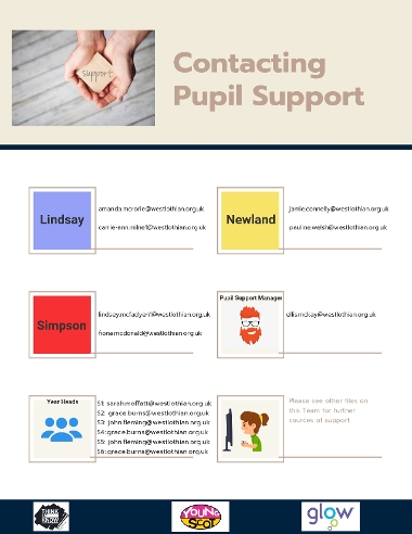 Contacting Pupil Support updated